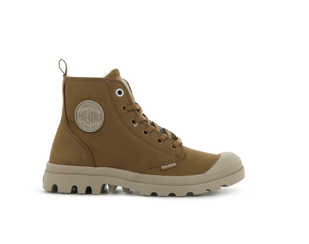 Botas De Invierno Palladium PAMPA HI ZIP WL Mujer Marrones | Costa Rica-28647